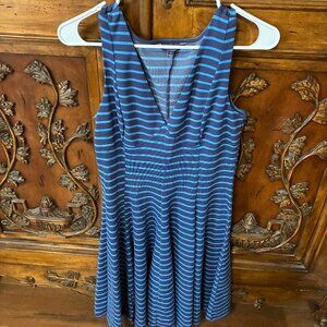 Peter Som Design Nation blue stripe fit & flare A-line dress, 6 Nautical Travel